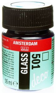 Amsterdam glass deco farba do szkla 16 ml 501 cyan sloik